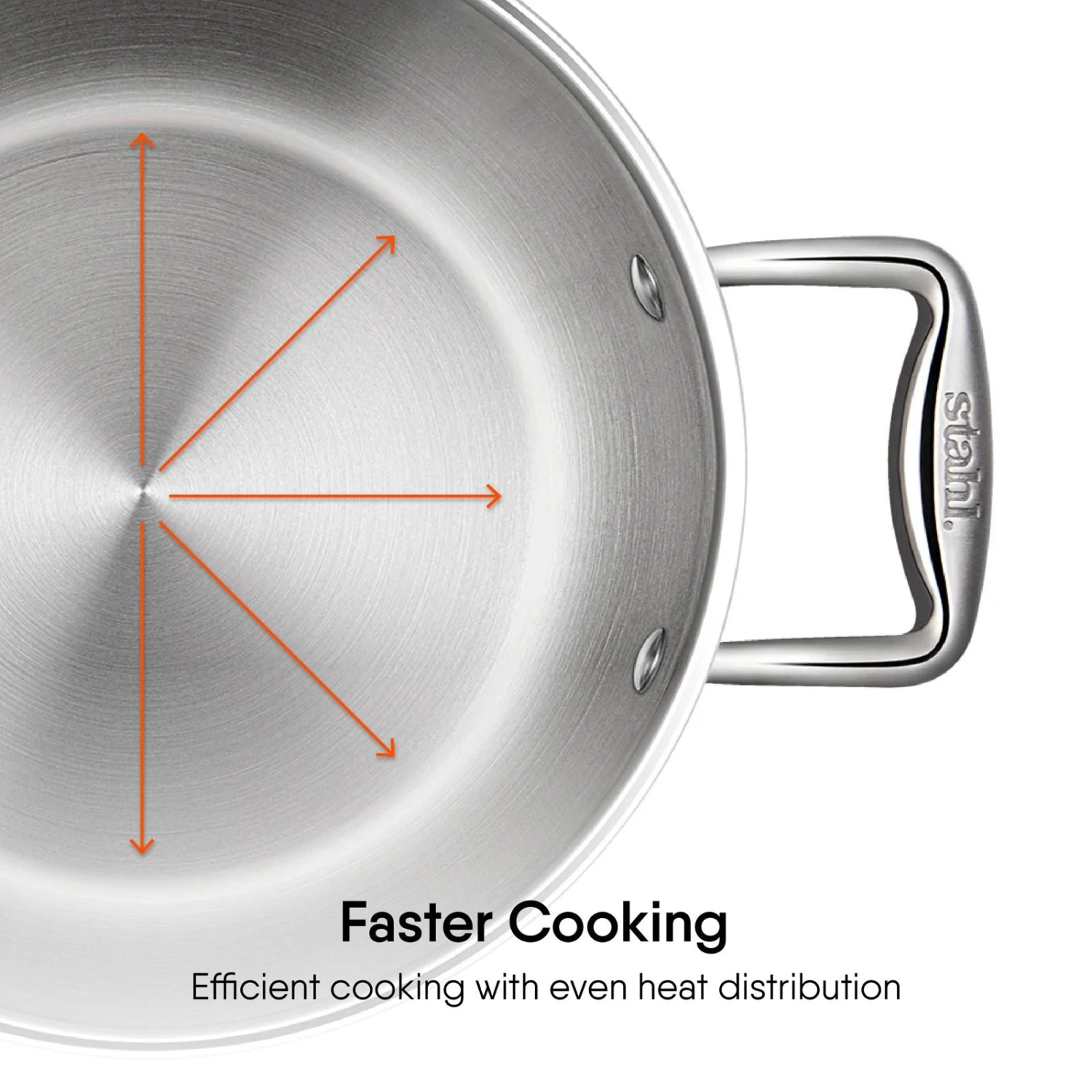 Steel Sauce Pot / Casserole - Triply Artisan Series - Image 3