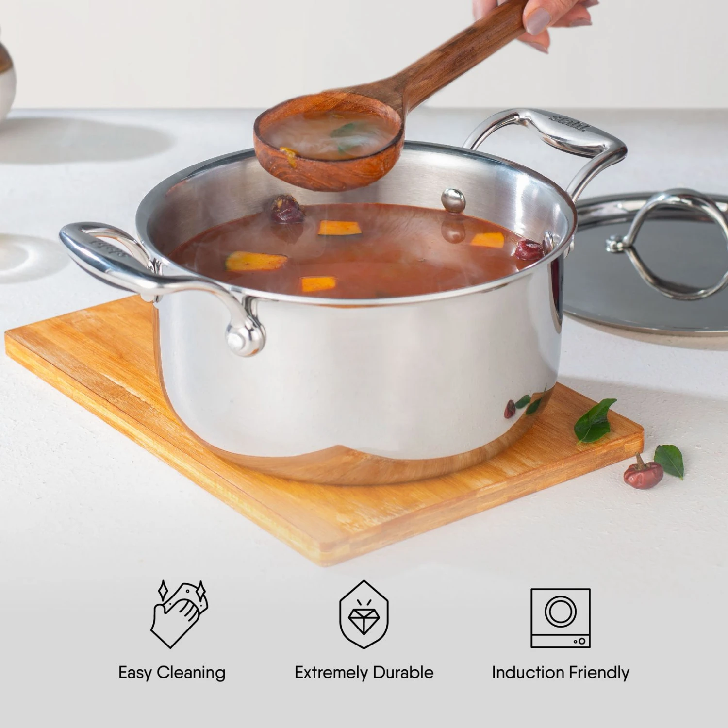 Cook & Serve Saucepot/Casserole - Triply Artisan Series - Image 7