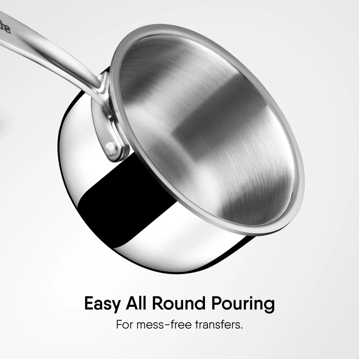 Engrave - Steel Sauce Pan - Triply Artisan Series - Image 3