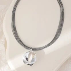 Twist Pendant Cord Necklace