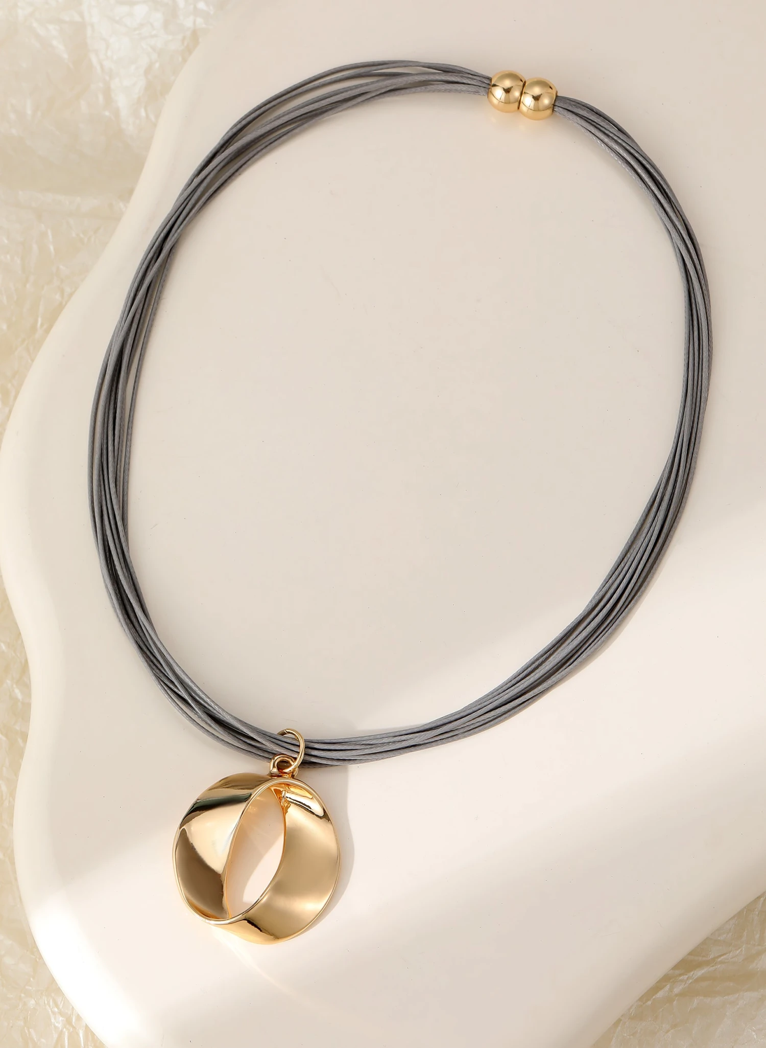 Twist Pendant Cord Necklace - Image 2