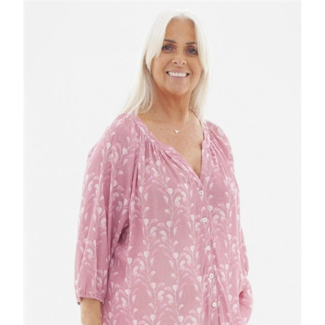 Leaf Print Blouse - Image 3