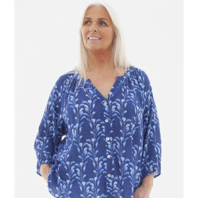 Leaf Print Blouse