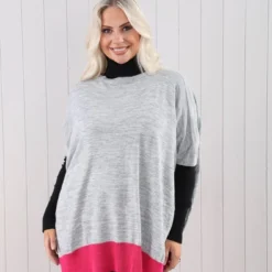 Striped Edge Poncho - Last Clicks